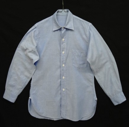 画像: 50'S アメリカ軍 USAF (US AIR FORCE) マチ付き オックスフォードシャツ ブルー (VINTAGE) 「L/S Shirt」入荷しました。