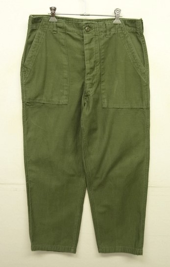 画像: 70'S アメリカ軍 US ARMY "OG107" コットンサテン ベイカーパンツ W36L29 (VINTAGE) 「Bottoms」入荷しました。