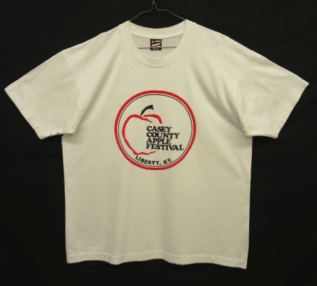 画像: 90'S CASEY COUNTY APPLE FESTIVAL シングルステッチ 半袖 Tシャツ ホワイト USA製 (VINTAGE) 「T-Shirt」入荷しました。