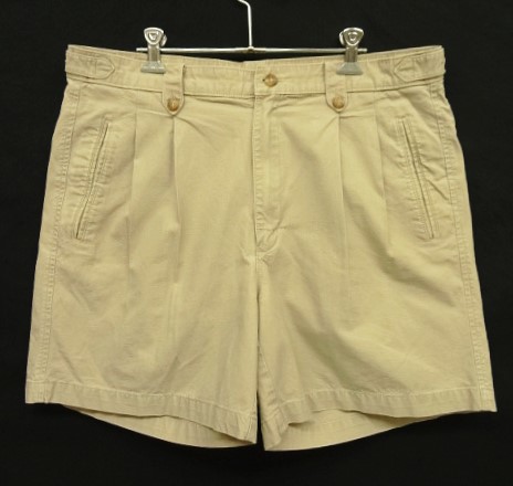 画像: 90'S EDDIE BAUER "黒タグ" ツープリーツ チノショーツ ベージュ (VINTAGE) 「Shorts」入荷しました。