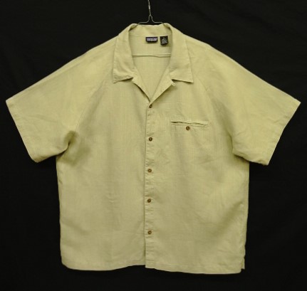 画像: 01'S PATAGONIA ヘンプ100% ラグランスリーブ 半袖 オープンカラーシャツ ベージュ (VINTAGE) 「S/S Shirt」入荷しました。