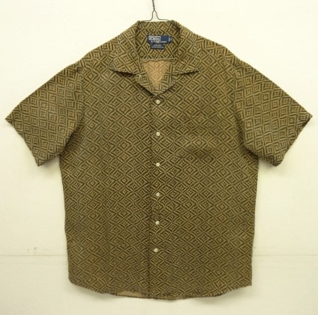 画像: 90'S RALPH LAUREN "BONNARD" シルク/リネン 半袖 オープンカラーシャツ 総柄 (VINTAGE) 「S/S Shirt」入荷しました。