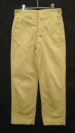 画像: 40'S アメリカ軍 USMC メタルボタンフライ ダブルステッチ チノパンツ (VINTAGE) 「Bottoms」入荷しました。