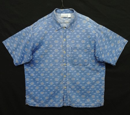 画像: 90'S PATAGONIA "Rマーク白タグ" 半袖 ボックスシャツ インディゴベース/総柄 (VINTAGE) 「S/S Shirt」入荷しました。