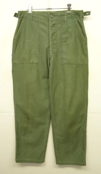 画像: 60'S アメリカ軍 US ARMY "OG107" 初期モデル コットンサテン 平ボタン ベイカーパンツ (VINTAGE) 「Bottoms」入荷しました。