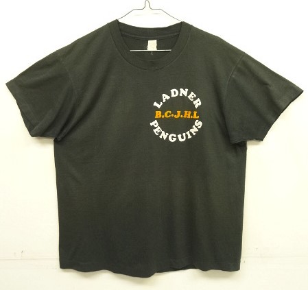 画像: 90'S SCREEN STARS "LADNER PENGUINS" シングルステッチ Tシャツ ブラック USA製 (VINTAGE) 「T-Shirt」入荷しました。