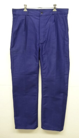 画像: 70'S BER JAC モールスキン ワークパンツ ブルー フランス製 (DEADSTOCK) 「Bottoms」入荷しました。