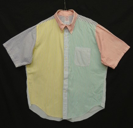 画像: 90'S BROOKS BROTHERS "FUN SHIRT" ポプリン 半袖 BDシャツ クレイジーストライプ USA製 (VINTAGE) 「S/S Shirt」入荷しました。