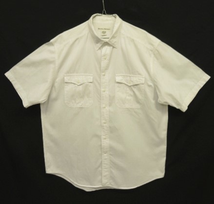 画像: 90'S BANANA REPUBLIC フラップ付きポケット 半袖 ポプリンシャツ ホワイト (VINTAGE) 「S/S Shirt」入荷しました。