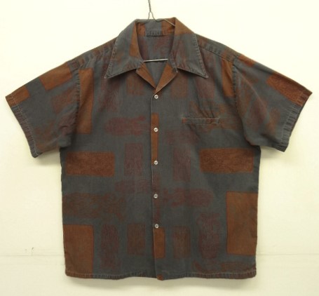 画像: 70'S UNKNOWN 箱ポケット 半袖 オープンカラーシャツ フェードブラック (VINTAGE) 「S/S Shirt」入荷しました。