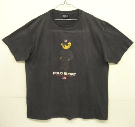 画像: 90'S RALPH LAUREN "POLO SPORT" シングルステッチ 半袖 Tシャツ フェードブラック USA製 (VINTAGE) 「T-Shirt」入荷しました。