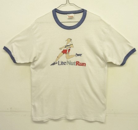 画像: 80'S HANES "LITE NUT RUN" シングルステッチ 半袖 リンガーTシャツ ホワイト USA製 (VINTAGE) 「T-Shirt」入荷しました。