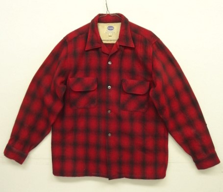 画像: 60'S PILGRIM ウール オープンカラーシャツ オンブレチェック (VINTAGE) 「L/S Shirt」入荷しました。