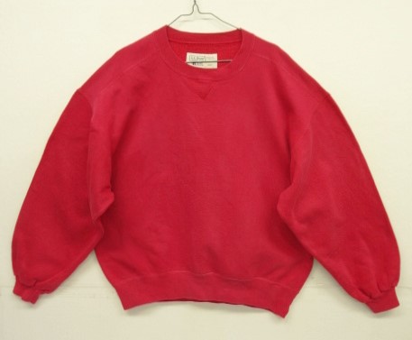 画像: 90'S LL Bean by RUSSELL ATHLETIC 前Vガゼット スウェットシャツ レッド USA製 (VINTAGE) 「Sweat Shirt」入荷しました。