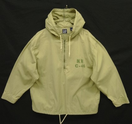 画像: 90'S GAP 旧タグ コットン ハーフジップ デッキパーカー ベージュ (VINTAGE) 「Jacket」入荷しました。