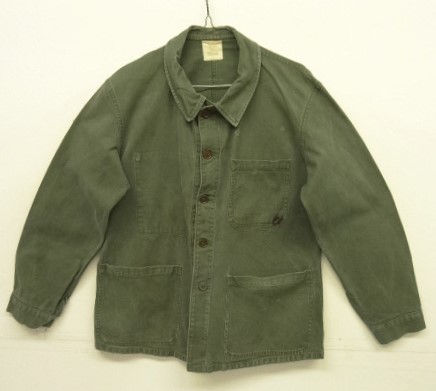 画像: 60'S フランス空軍 "エアフォース仕様" ワークジャケット カバーオール オリーブ (VINTAGE) 「Jacket」入荷しました。