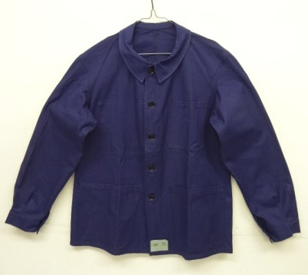 画像: 60'S フランス軍 ワークジャケット カバーオール インクブルー (DEADSTOCK) 「Jacket」入荷しました。