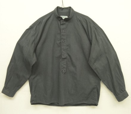 画像: 90'S OLD WEST スタンドカラー プルオーバーシャツ チャコール USA製 (VINTAGE) 「L/S Shirt」入荷しました。