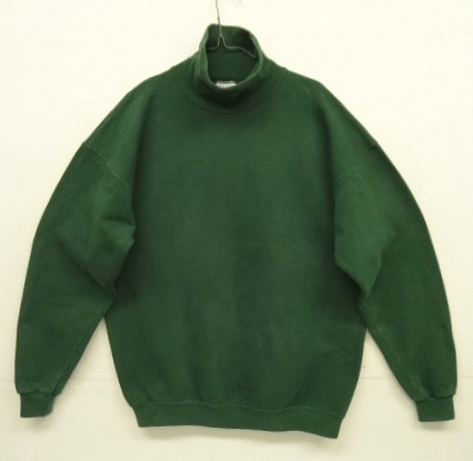 画像: 90'S PLUMA "HEAVY WEIGHT COTTON" タートルネック スウェットシャツ ダークグリーン USA製 (VINTAGE) 「Sweat Shirt」入荷しました。