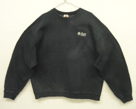 画像: 90'S SUN MICROSYSTEMS 企業ロゴ刺繍 スウェットシャツ ブラック (VINTAGE) 「Sweat Shirt」入荷しました。