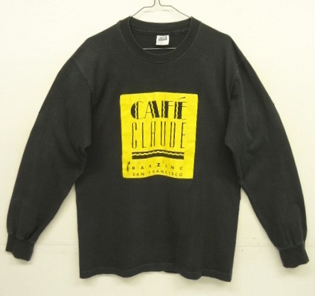 画像: 90'S CAFE CLAUDE シングルステッチ 長袖 Tシャツ ブラック USA製 (VINTAGE) 「T-Shirt」入荷しました。