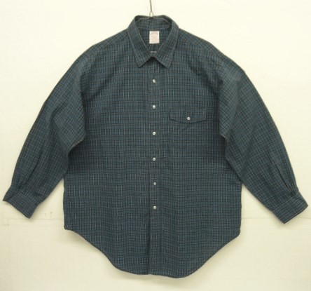 画像: 80'S BROOKS BROTHERS "MAKERS" フラップ付きポケット ポプリンシャツ タータンチェック USA製 (VINTAGE) 「L/S Shirt」入荷しました。