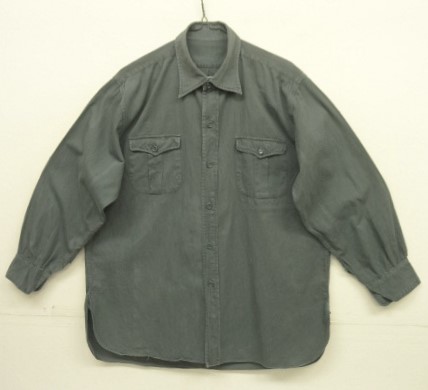 画像: 60'S UNKNOWN マチ付き ワークシャツ ダークグレー (VINTAGE) 「L/S Shirt」入荷しました。