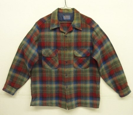 画像: 70'S PENDLETON "BOARD SHIRT" ウール オープンカラーシャツ チェック柄 USA製 (VINTAGE) 「L/S Shirt」入荷しました。