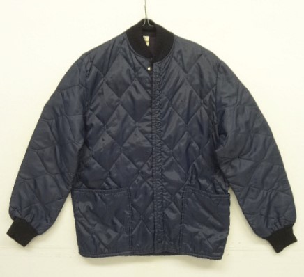 画像: 70'S UNKNOWN キルティングジャケット TALONアルミジップ ネイビー (VINTAGE) 「Jacket」入荷しました。