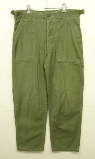 画像: 60'S アメリカ軍 US ARMY "OG107" 初期モデル コットンサテン 平ボタン ベイカーパンツ (VINTAGE) 「Bottoms」入荷しました。