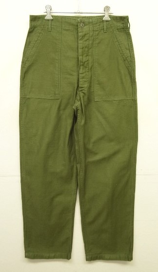 画像: 60'S アメリカ軍 US ARMY "OG107" コットンサテン 平ボタン 裾ドローコード穴付き ベイカーパンツ (VINTAGE) 「Bottoms」入荷しました。