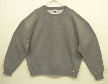 画像: 90'S RUSSELL ATHLETIC 前Vガゼット付き クルーネック スウェットシャツ ダークグレー (VINTAGE) 「Sweat Shirt」入荷しました。