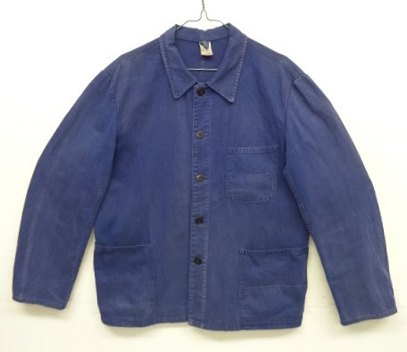 画像: 70'S KEMPEL ヘリンボーンツイル ワークジャケット カバーオール ブルー (VINTAGE) 「Jacket」入荷しました。