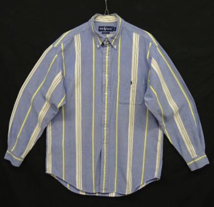 画像: 90'S RALPH LAUREN シャンブレー 長袖 BDシャツ ストライプ (VINTAGE) 「L/S Shirt」入荷しました。