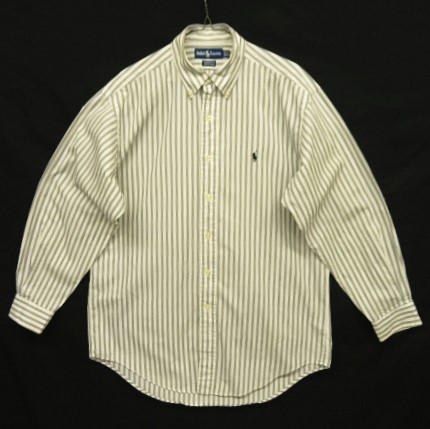 画像: 90'S RALPH LAUREN "YARMOUTH" ポプリン 長袖 BDシャツ ストライプ (VINTAGE) 「L/S Shirt」入荷しました。