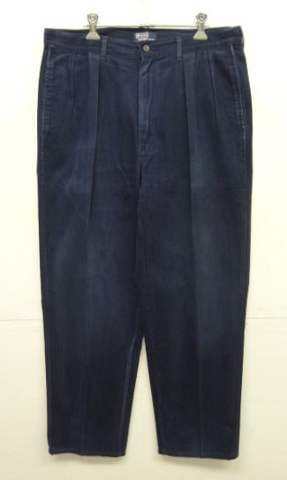 画像: 90'S RALPH LAUREN ツープリーツ ダブルステッチ チノパンツ ネイビー USA製 (VINTAGE) 「Bottoms」入荷しました。