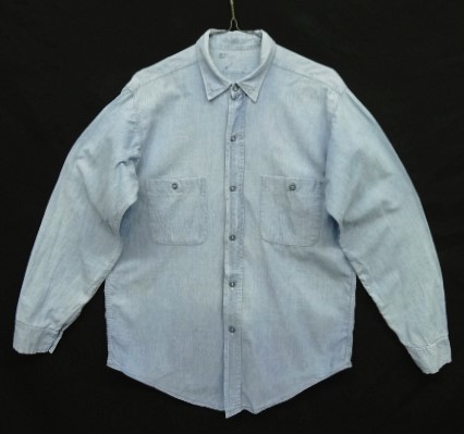 画像: 50'S UNKNOWN シャンブレーシャツ ライトブルー USA製 (VINTAGE) 「L/S Shirt」入荷しました。