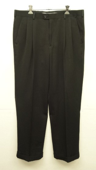 画像: 90'S PERRY ELLIS "PORTFOLIO" ツープリーツ スラックス ブラック (VINTAGE) 「Bottoms」入荷しました。