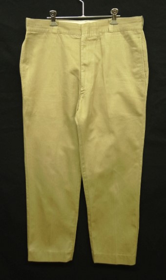 画像: 60'S アメリカ軍 US ARMY コットン100% チノパンツ WALDES製アルミジップ W36L31 (VINTAGE) 「Bottoms」入荷しました。