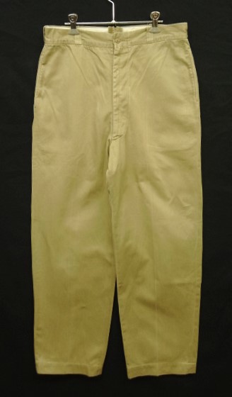 画像: 60'S アメリカ軍 US ARMY コットン100% チノパンツ RAPID製ブラスジップ (VINTAGE) 「Bottoms」入荷しました。