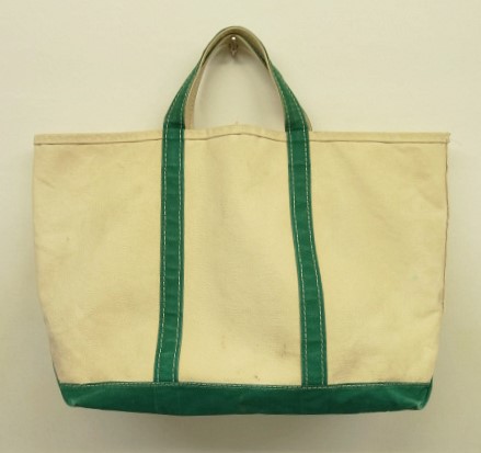 画像: 80'S LL Bean 2色タグ キャンバス トートバッグ グリーン/オフホワイト USA製 (VINTAGE) 「Bag」入荷しました。