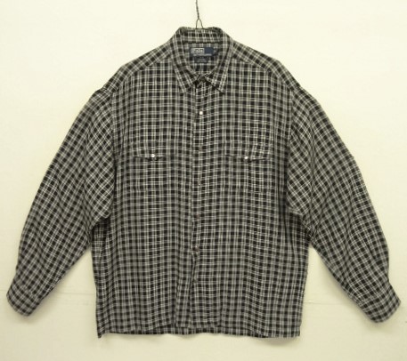 画像: 90'S RALPH LAUREN "CROFTS" レーヨン 長袖 ウエスタン ボックスシャツ チェック柄 (VINTAGE) 「L/S Shirt」入荷しました。