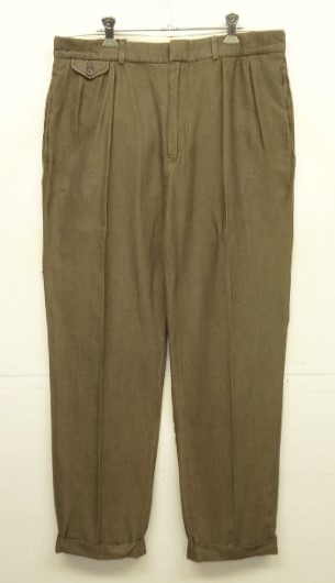 画像: 90'S RALPH LAUREN シルク/コットン ツープリーツ スラックス トラウザーズ ブラウン (VINTAGE) 「Bottoms」入荷しました。