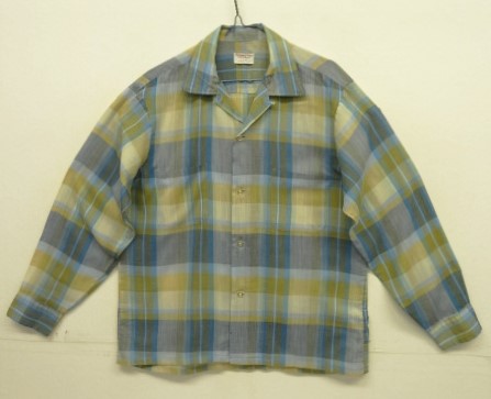 画像: 60'S J.C.PENNEY "PERMANENT PRESS" コットンポリ オープンカラーシャツ チェック柄 (VINTAGE) 「L/S Shirt」入荷しました。