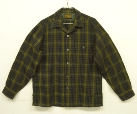 画像: 60'S PENDLETON "SIR PENDLETON" ウール 長袖 オープンカラーシャツ チェック柄 USA製 (VINTAGE) 「L/S Shirt」入荷しました。