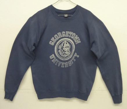 画像: 90'S GEORGETOWN UNIVERSITY ラグランスリーブ スウェットシャツ フェードネイビー USA製 (VINTAGE) 「Sweat Shirt」入荷しました。