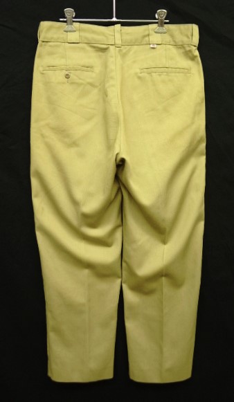 画像: 70'S DICKIES 874 チビタグ ワークパンツ TALONアルミジップ ベージュ W33L32 USA製 (VINTAGE) 「Bottoms」入荷しました。