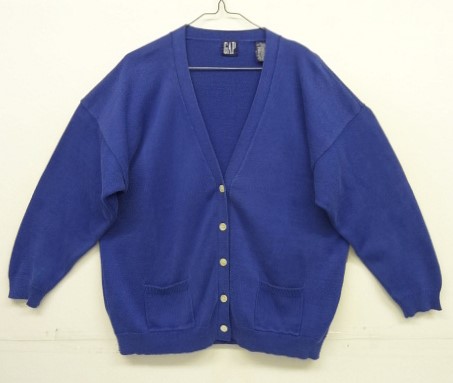 画像: 90'S GAP 旧タグ コットン ドロップショルダー カーディガン ブルー (VINTAGE) 「Knit」入荷しました。