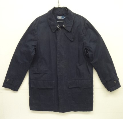 画像: 90'S RALPH LAUREN チンスト付き コットン ハーフコート ネイビー (VINTAGE) 「Jacket」入荷しました。