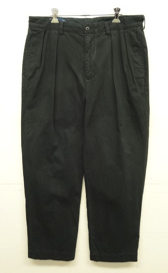 画像: 90'S RALPH LAUREN "ANDREW PANT" ツープリーツ チノパンツ W34L30 ブラック (VINTAGE) 「Bottoms」入荷しました。